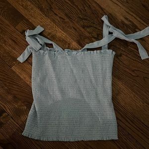 Cute smocked light blue top
